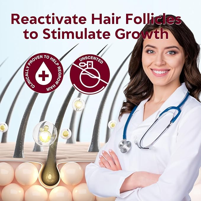 5% Minoxidil Spray for Women Hair Growth: Hair Regrowth Treatment for Thinning Hair and Hair Loss – Topical Hair Growth Serum for Women – 60ML x 2 Pack