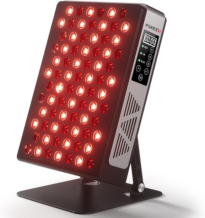 Red Light Therapy Panel with 7 Wavements - 78 LEDs 3+4 Chips, Blue Light, Red and Near Infrared Light Therapy Devices for Body and Face, Clinical Grade RLT Led Pad Great to Use at Home, Office, Gym