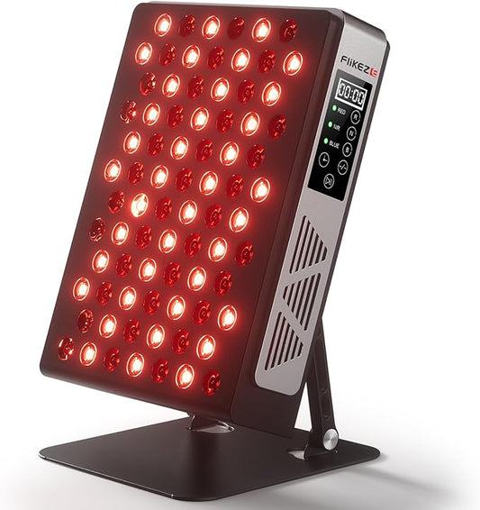 Red Light Therapy Panel with 7 Wavements - 78 LEDs 3+4 Chips, Blue Light, Red and Near Infrared Light Therapy Devices for Body and Face, Clinical Grade RLT Led Pad Great to Use at Home, Office, Gym