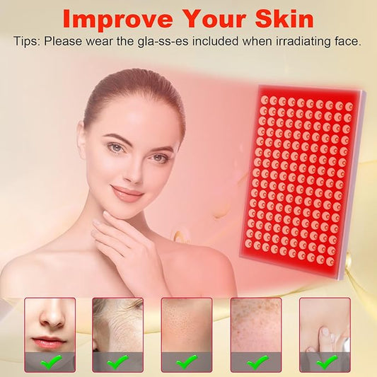 Red Light Therapy for Body and Face, Infrared Red Light Therapy Device with Stand, 660nm and 850nm LED RedLight Panel for Full Body Skin Rejuvenation at Home (2 Pack)