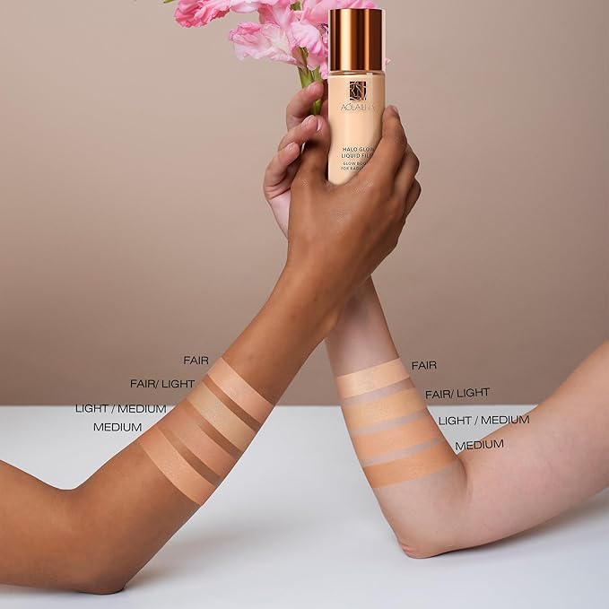 Natural Glow Liquid Filter, Face Complexion Booster For an All Day Radiant Glow Soft-Focus Look, Liquid Highlighter Primer, Glow Lotion, Vegan & Cruelty-Free (Light/Medium)