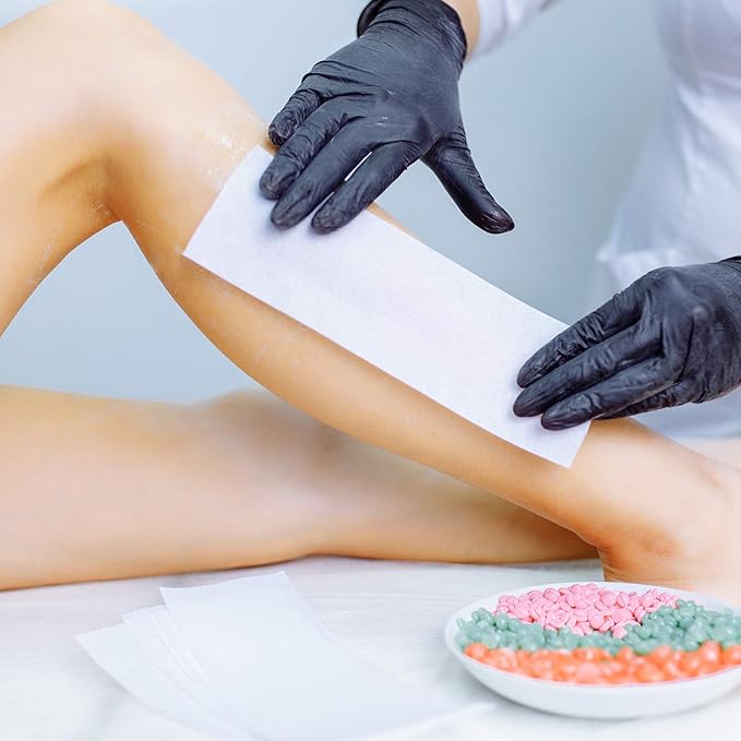 400 Non-Woven Waxing Strips for Facial, Body, and Bikini Hair Removal (White)