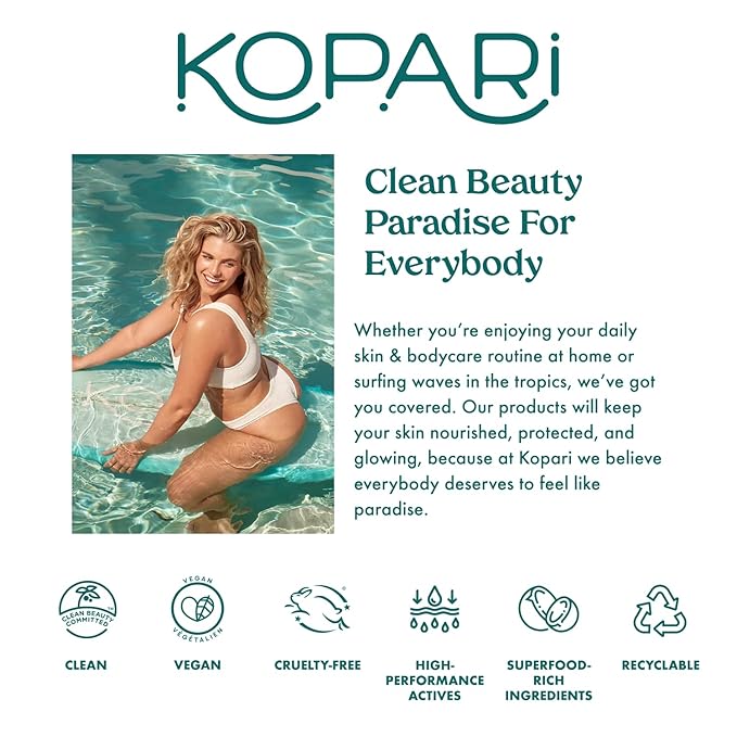 Kopari Aluminum Free Coconut Deodorant, Non Toxic & Clean Plant-Based, No Aluminum, Parabens or Baking Soda, Long Lasting Protection, Charcoal 2 oz
