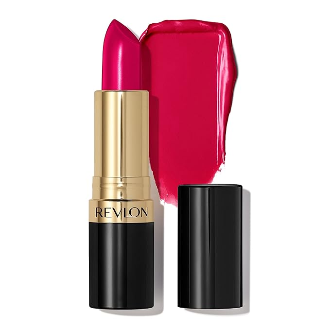 Revlon Super Lustrous Lipstick, Creamy Formula For Soft, Fuller-Looking Lips, Moisturized Feel, 440 Cherries in the Snow, 0.15 oz