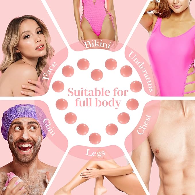 Wax Beads for hair removal- 1lb Hard Wax Professional Beans - Low Termperature Stripless Melting Wax for Body, Leg, Bikini Back, Nose, Upper Lip, Facial, Underarm - Brazilian Painless Waxing