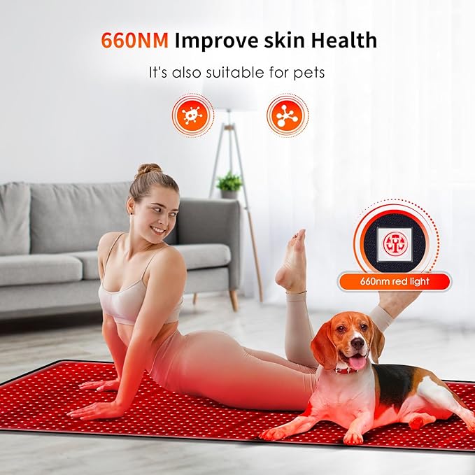 Red Light Therapy for Body: Red Light Therapy Mat 1440 LEDs Infrared Light Therapy Pad 660nm Red Light Therapy Blanket 850nm Near Infrared Light Therapy Device Large Pads for Full Body Pain Relief