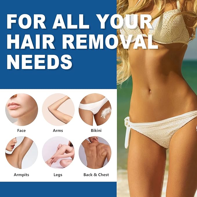 3lb Hard Wax Beads Bulk, Hypoallergenic Brazilian Waxing Bead, Unscented Sensitive Skin Stripless Wax Pellets, Coarse & Fine Hair Removal Wax Refill for Body, Face, Bikini Line, Underarm, Chest, Legs