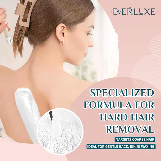 Wax Beads, 1LB Hard Wax Beans for Hair Removal Sensitive Skin, Hard Wax Perfect for Full Body, Brazilian Hard Wax Beads for Bikini waxing