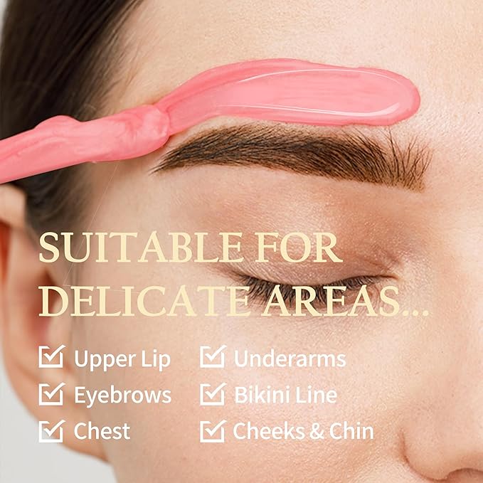 Maxpearl 2.5LB Hard Wax Beads for Hair Removal, Natural Rose Formula - Brazilian Waxing, Sensitive Skin, Face, Underarms, Legs, Back, Chest and More, with 20 Wax Sticks, Pink