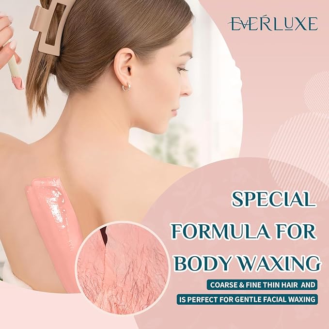 Wax Beads-1LB Pink Hard Wax Beads For Hair Removal-Waxing Beads For Sensitive Skin With Rose Extract-Perfect For Bikini/Brazilian/Face/Body Waxing-At Home Beads For Women Men