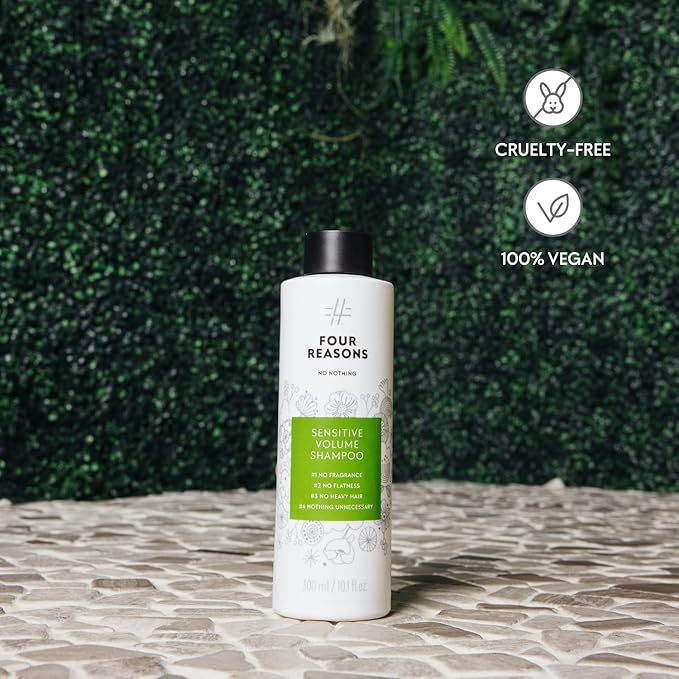 No nothing Sensitive Volumizing Shampoo - Fragrance Free - Hypoallergenic, Vegan, Paraben Free - Unscented Volume Shampoo for Sensitive Scalp and Skin – 10.15 oz