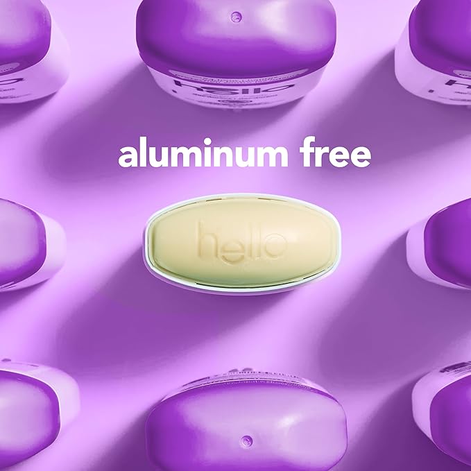 hello Lavender Vanilla Aluminum Free Deodorant for Women and Men with Shea Butter, 24-Hour Freshness, Baking Soda Free Deodorant, Dermatologically Tested, 2.6 oz Stick (2 Pack)