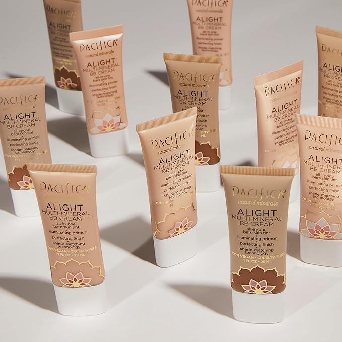 Pacifica Alight Multi-Mineral BB Cream – Shade 11 Light Tinted Moisturizer & Primer in One, Sheer Glowing Coverage, Hydrates, Primes & Perfects, 100% Vegan Cruelty Free Dermatologist Tested