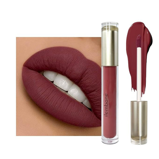 Nude Brown Liquid Lipstick for Women - Mate Long Lasting Smudge-Proof Transfer-Resistant Lip Color Waterproof Non-Transfer Formula (Whispering Wind)