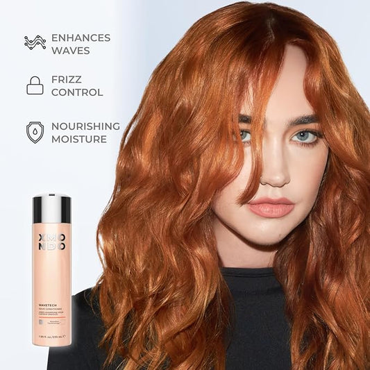 XMONDO Hair Wavetech Wave Conditioner | Vegan Formula with Moringa & Argan Oil to Boost Hydration, Tame Frizz, and Enhance Your Wavy Hair, 8 Fl Oz 1-Pack