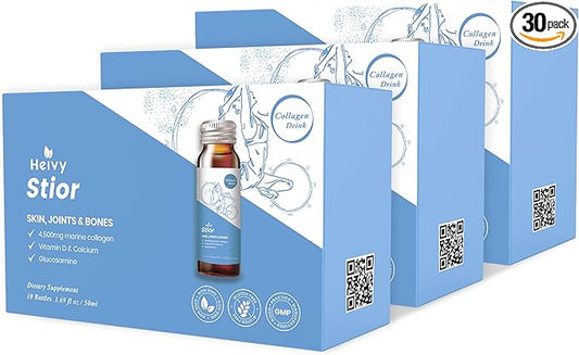 Marine Collagen Liquid, Collagen Drink, Marine Collagen, Liquid Collagen for Women for Hair Growth, Skin Repair, Mood&Sleep, 1.69 Fl Oz (Pack of 30), Collagen Drink for Joints&Bones