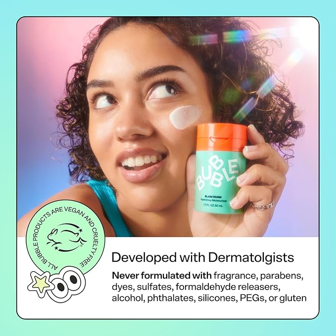 Bubble Skincare Fresh Start Gel Cleanser - Gentle Exfoliating Face Wash for Oily Skin - Formulated with Aloe Vera Juice + Caffeine to Protect and Soothe Complexion (50ml)