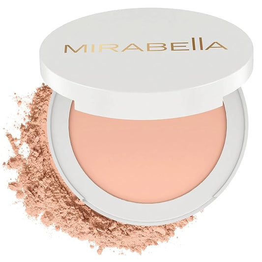 MIRABELLA - Invincible for All Pure Press Foundation, HD-Finish Pressed Powder, Buildable Mineral Pressed Powder Compact with Jojoba & Triglyceride, Age-Defying Makeup for All Skin Types, Tan T11
