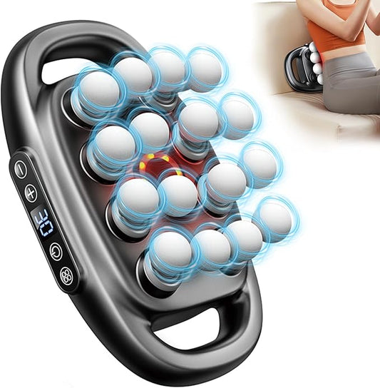 16-Head Massage Gun Kit, With 3 Modes And 30 Levels Of Adjustable Strength, Electric Deep Tissue Massager For Neck, Shoulder, Back, Leg Muscle Pain Relief, Ideal Gift For Women, Men, Moms And Dads
