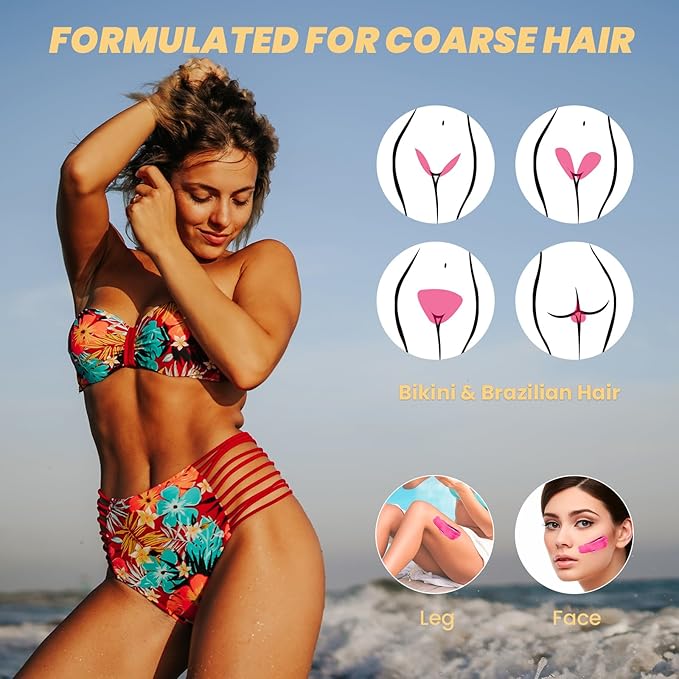 Charmonic Hard Wax Beads, 10 LB Wax Beans, Bulk Hair Waxing Beads for Face, Eyebrow, Brazilian, Legs, Body and Bikini Hair Removal, Depilatory Wax Bead, at Home Waxing Kit for Women & Men (Rose)