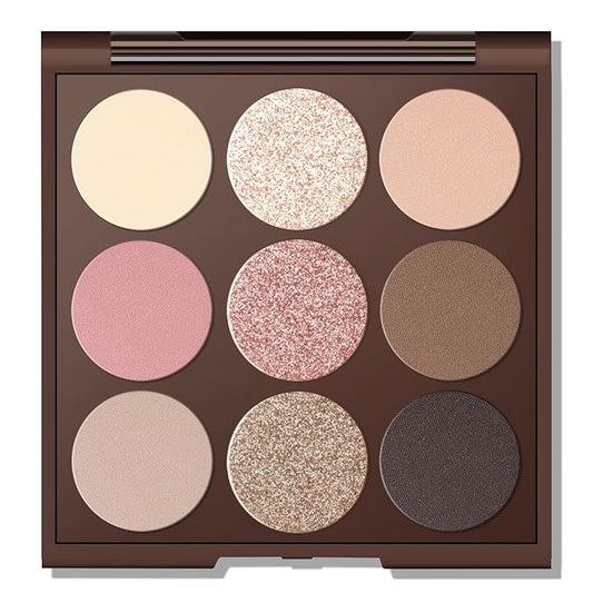 Neutral Eyeshadow Palette, Nude Eyeshadow Palette, Matte Eye Shadow Makeup Palette with Mirror, Long-Lasting Wear, Vegan, Cruelty-Free - 0.5oz (Satin Rose)