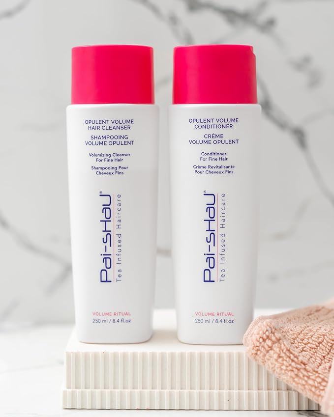 Pai-Shau Opulent Volume Cleanser and Conditioner Duo Set - Volumizing Cleanser and Conditioner for Thin Hair - Provides Improved Volume and Hydration - Shampoo for Women - 8.4 Fl Oz each