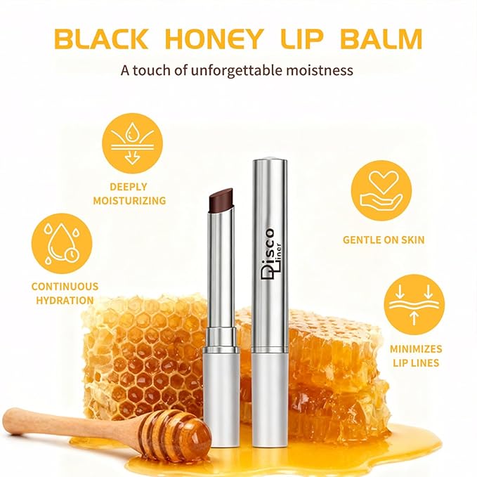 Honey Lipstick Lip Tinted Lip Balm, Creamy Texture Nourishing Moisturizing Deep to Sheer Pigment Emollient, Enriched Lipstick Enhances Natural Color, Smooth Application Seamless Blend