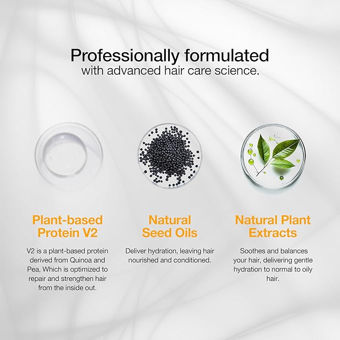 Balancing Conditioner for Oily Hair Scalp Volumising Sulphate Free Conditioners for Greasy Hair Colored Treated Dry Hair Anti-Frizz Hydrating Deep Cleansing for Men & Women - 10.1 Ounce