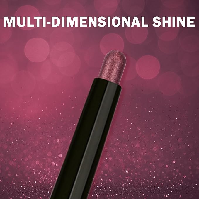 Shimmer Eyeshadow Stick, Long-Lasting Waterproof Cream Plum Purple Shadow Stick with Smooth Blendable Texture, Crease-Proof Smoky Eyeshadow Pencil Sombras en Crema Para Ojos