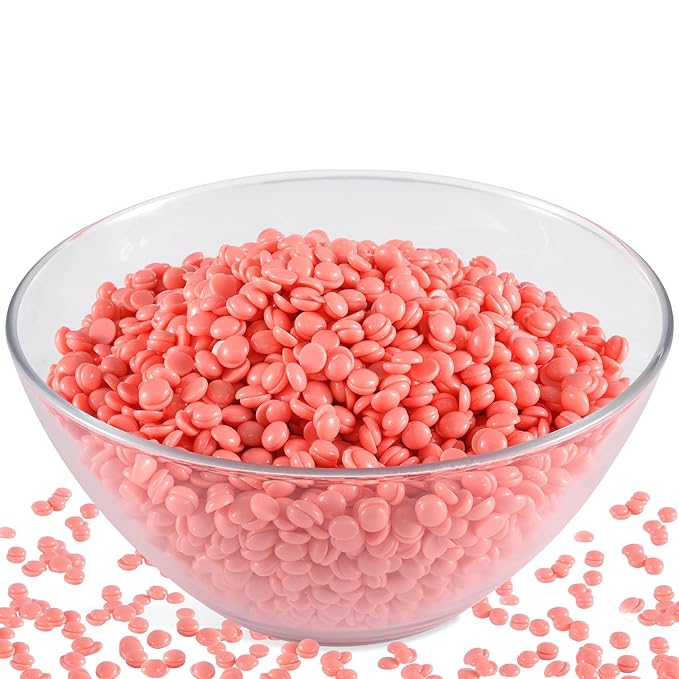 Smooth Hard Wax Beads Bulk - Professional Hair Removal Wax Kit for Coarse Hair & Sensitive Skin - Low Temperature, Painless Brazilian, Bikini, Face, Body Home Use (5lbs, Natural Pearl)