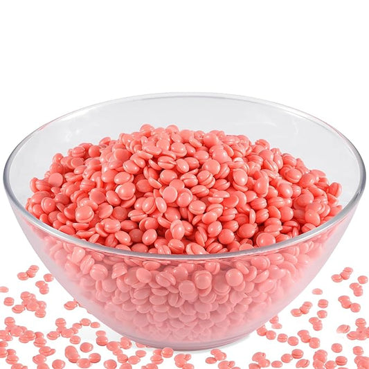 Smooth Hard Wax Beads Bulk - Professional Hair Removal Wax Kit for Coarse Hair & Sensitive Skin - Low Temperature, Painless Brazilian, Bikini, Face, Body Home Use (5lbs, Natural Pearl)