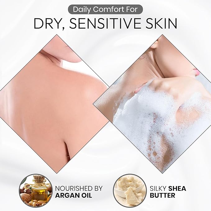 Botanist Foam Body Wash for Women, Sensitive Skin Body Wash for Men with Shea Butter, Almond & Coconut Oil, Sulfate & Paraben Free Organic BODY WASH from Japan 15.2 Fl Oz Rose & White Peach