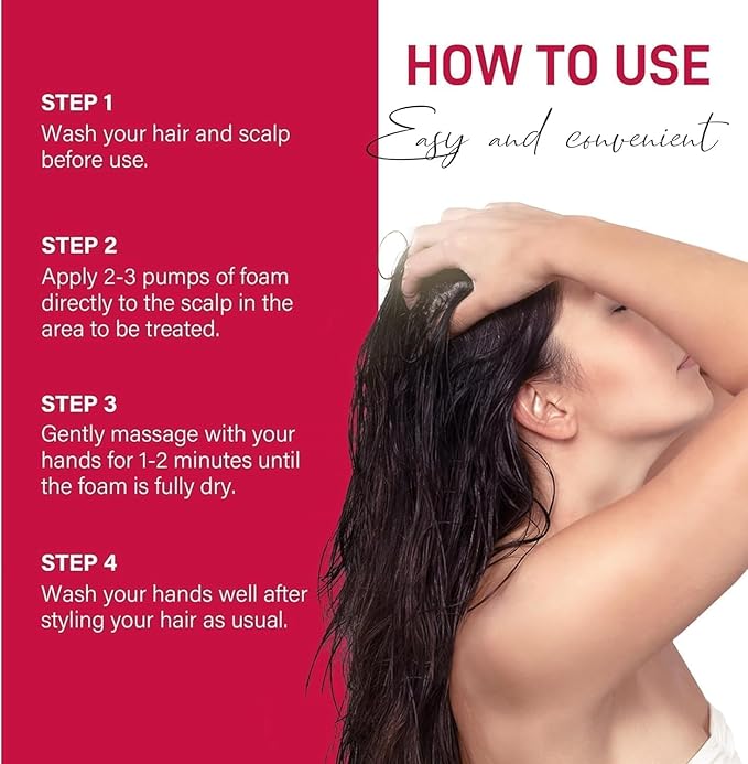 5% Minoxidil Foam for Women, Hair Regrowth Treatment for Thinning Hair and Hair Loss, Lightweight Non-Greasy Formula, Dermatologist Recommended, 2 × 60g (2-Month Supply)