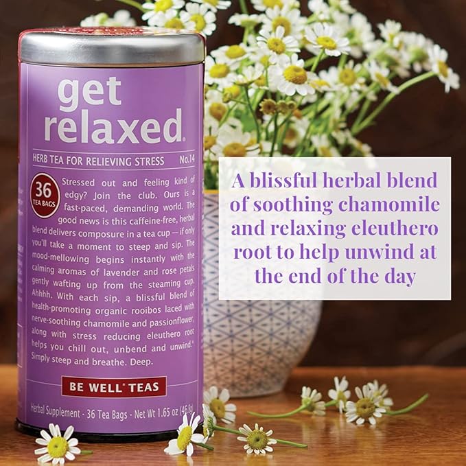 The Republic of Tea - Get Relaxed No.14 Tea for Relieving Stress Tea, 36-Count