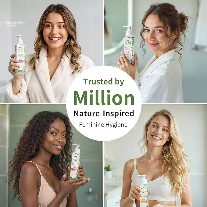 HH Herb & Health Feminine Wash for Women, pH3.6 Lactobacillus Cleanser with Botanical Extracts, Hydrating & Cooling Intimate Care for Odor Dryness and Itch, Sensitive Skin Safe, Freesia Scent Cool