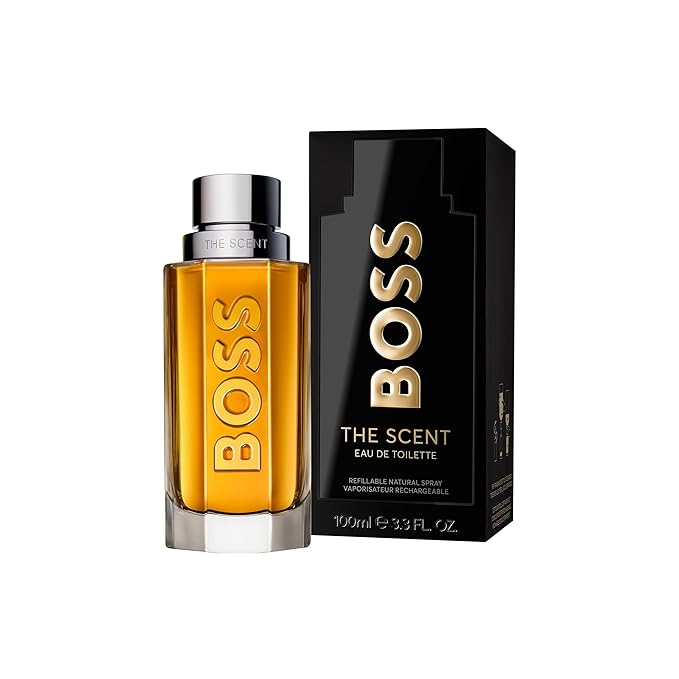 Hugo Boss The Scent Eau de Toilette – Ambery Men's Cologne – With Notes of Ginger, Manika Fruit & Leather Accords – Long Lasting Fragrance