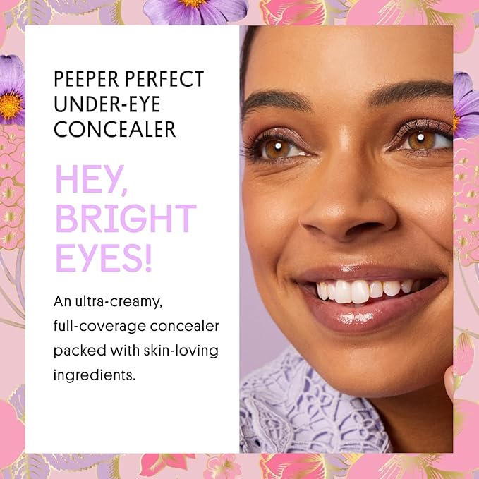 Winky Lux Peeper Perfect Under Eye Concealer, Makeup & Eye Brightener, Full Coverage Concealer for Dark Circles, Color Corrector & Eye Primer, With Collagen, Hyaluronic Acid & Vitamin E (Light)