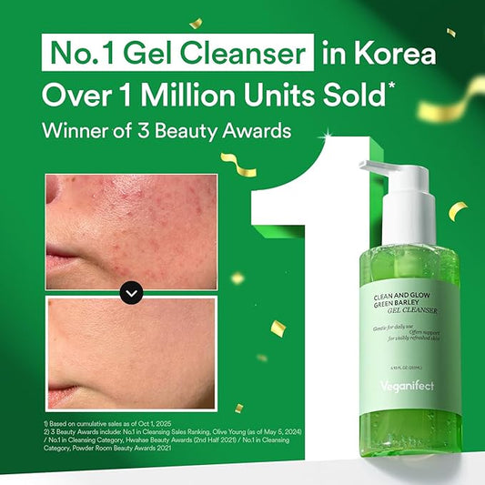 Hydrating Gel Cleanser Face Wash, Non-Stripping Gel-to-Foam, Deep Hydration for Sensitive Oily & Dehydrated Skin, Korean Skin Care, Gentle cleanser, Big Size (205ml/6.93 fl oz)