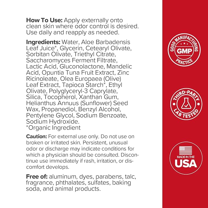 O Positiv URO Intimate Whole Body Deodorant Cream – Dermatologist Tested, Hypoallergenic, Non-irritating, Aluminum Free, Unscented, Dries Clear – Odor & Moisture Control, Anti-Chafing – 3 Oz Tube