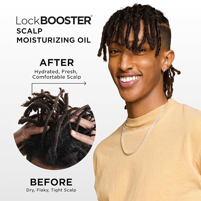 Style Factor LockBOOSTER Scalp Moisturizing Oil – Lightweight Hydration with Peppermint & Tea Tree Oil for revitalizing Braids, Locs & Twists – Soothes, Nourishes and Supports Scalp Care – 4 oz