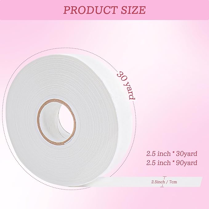 Wax Strips for Hair Removal 30 Yards - Non-Woven Wax Strip Roll | Pain-Free for Body, Face & Legs