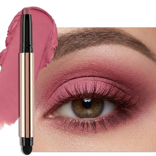 Erinde Waterproof Cream Eyeshadow Stick, Dusty Rose Mauve Matte Eye Shadow Sticks, Cream to Powder Eyeshadow Crayon, Buildable & Blendable Long-Lasting Eye Shadow Stick, Vegan & Cruelty-Free, B04