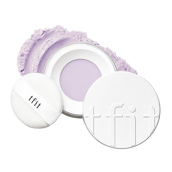 TFIT Translucent Set Finishing Powder - Sebum Control Face Loose Powder, Matte & Silky Finish, Lightweight, Long-lasting, Korean Makeup Setting Powder, 0.24 Oz. (04 Lavender, 0.24 Oz.)