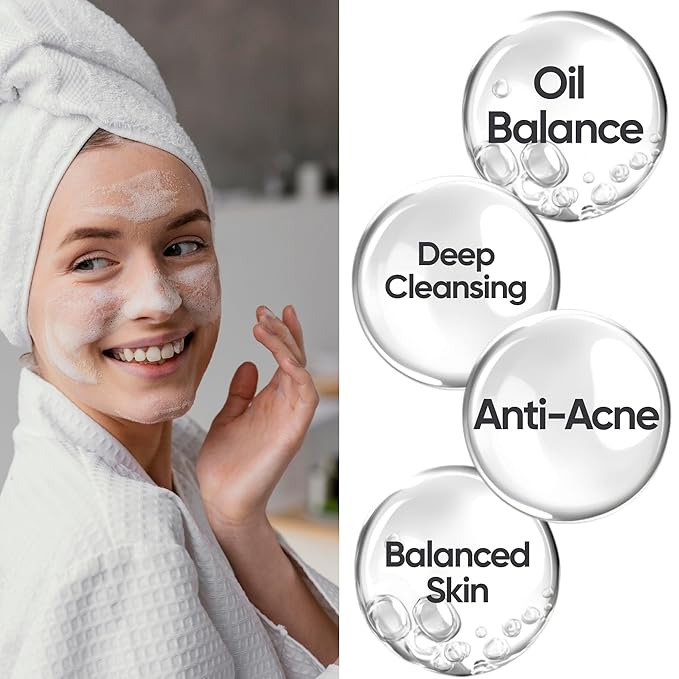 Tea Tree Face Wash for Acne-Prone Skin – Purifying Cleanser with Aloe Vera, Panthenol & Bisabolol – Fights Acne & Controls Oil – Gentle Daily Gel Wash – 200ml