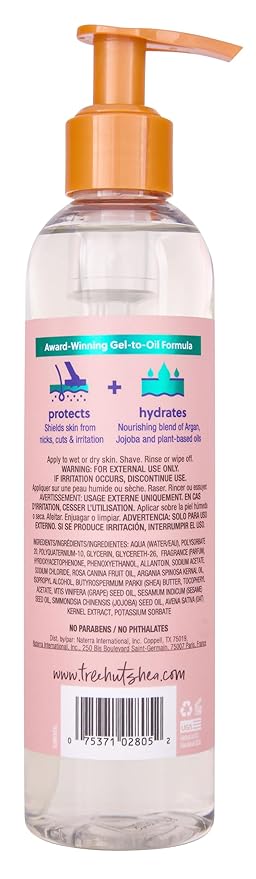 Tree Hut Moroccan Rose Moisturizing Shave Oil, Hydrating Gel-to-Oil Formula for a Smooth Shave, For All Skin Types, Holiday Gift & Stocking Stuffer, 7.7 fl oz