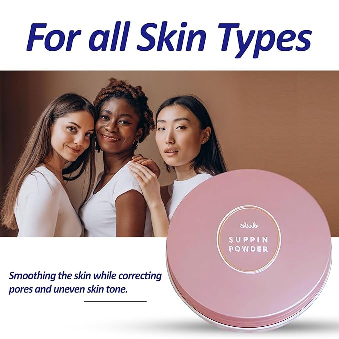 Suppin Translucent Setting Powder & Hydrating BB Cream for Women, Translucent Pressed Powder & Organic BB Cream Foundation with Shea Butter, Planted Protein & Collagen by Japanese Skincare