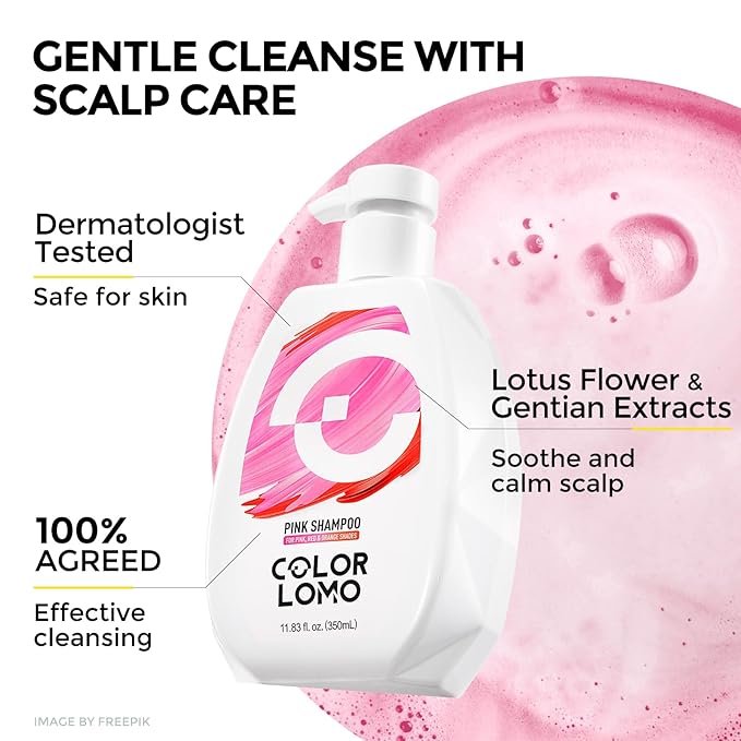 Ultra Color Safe Shampoo | Help Prevent Fading & Provide Subtle Color Replenishment | Prolong Color Vibrancy and Enhance Shine | Vegan & Cruelty-Free Formula | For Pink Color Treated Hair