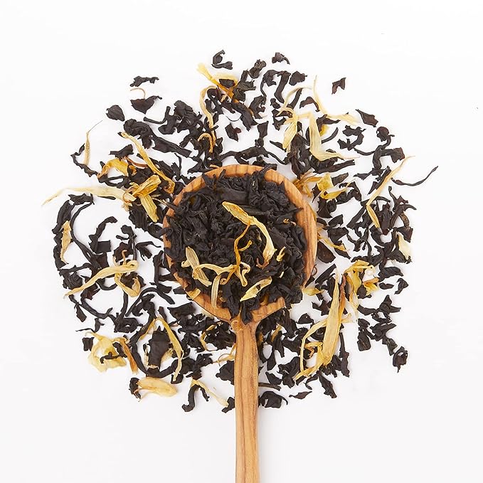 JusTea CREAM EARL GREY | Loose Leaf Black Tea | Recyclable Refill Pouch | 160+ Cups (12.7oz) | High Caffeine | Award-Winning | Fair Trade | Non-GMO