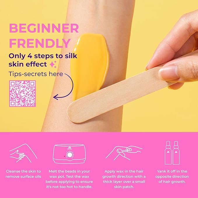 Wax Beans - Hard Wax Beads for Hair Removal - Brazilian Eyebrow Home Body Wax for Men Women 28oz