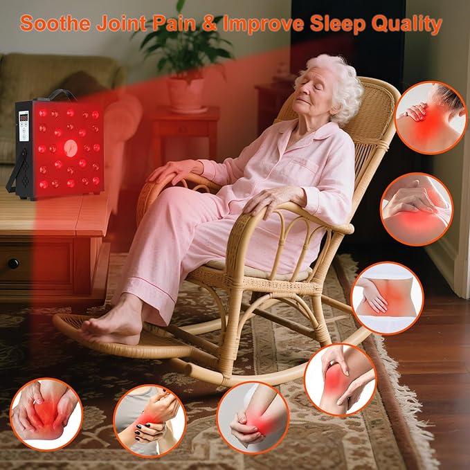 Red Light Therapy Panel, Infrared Red Light Therapy for Body, Clinical 228W COB Bead, 630nm 660nm 850nm Red Light Panel for Skin Rejuvenation, Pain Relief, Improve Sleep, Postpartum& Muscle Recovery